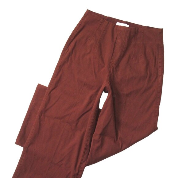 NWT SPANX 20989R Stretch Twill Wide Leg in Hickory Khaki Ankle Pants S - Picture 2 of 7